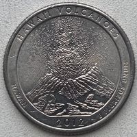 США 25 центов (квотер) 2012 г. Р. Гавайские вулканы. Штат Гавайи