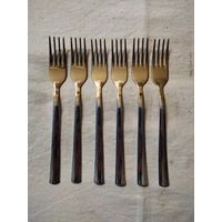 Вилки столовые, с покрытием, нерж., комплект 6 шт. См. описание.