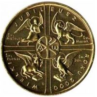 Польша 2 злотых, 2000 Великий Юбилей 2000 года UNC