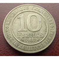Франция. 10 франков 1987