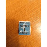 1922 французская мандатная территория Мемель чистая клей лёгкая наклейка искусство культура (2-9)