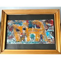 Картина масло Тимофеев Виктор Евгеньевич Кот 2018 29х34см