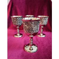 Бокал для вина (высота 12.5 см) Виноград, альпака