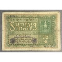 Банкнота 50 марок 1919 год. Веймарская республика.
