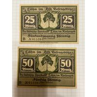 Нотгельд 25-50-75-100 пфеннигов Германия Рифенберг -0301