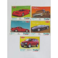 С рубля. Вкладыши и обёртки от жвачек Turbo sport (Турбо спорт). 5 шт.