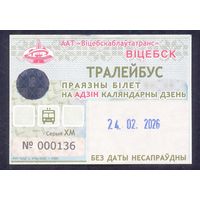 Витебск 2026 проездной на ОДИН ДЕНЬ троллейбус