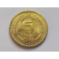 Чили 5 сентесимо 1966 г. Кондор.