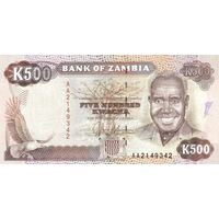 Замбия 500 квача образца 1991 года UNC p35