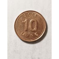 Корея 10 вон 2015