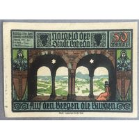Нотгельд 50 пфеннигов 1921 год. Лобеда. Веймарская республика