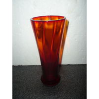 Ваза. Красное Гранёное Стекло. СССР. Дятьковский ХЗ