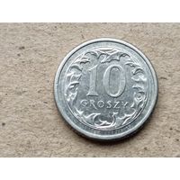 Польша 10 грошей, 2014г. (U-обм)