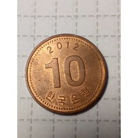 10 вон Южная Корея 2012 год