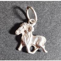 Кулон привеска знак зодиака Козерог серебро 925 лот#7, С РУБЛЯ! МНОГО ЛОТОВ С РУБЛЯ БЕЗ МЦ!