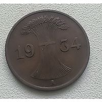 Германия 1 рейхспфенниг, 1934 А 7-10-20