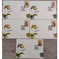 5 КПД с спецгашениями. Орхидеи. 1991 г.