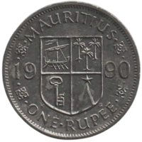 Маврикий /Королевство Содружества Наций/. 1 рупия 1990.