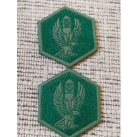 Петлицы  полевые ПВ РБ, ранний тип эмблемы.