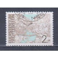 [1206] Лихтенштейн 1973. Ландшафт. Высокий номинал.Концовка серии.Гашеная марка.