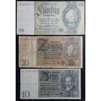 10+20+50 марок 1929-1935г.г. Берлин