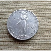Werty71 Ватикан 10 лир 1956