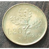Италия 20 лир, 1980    ( 1-7-7 )