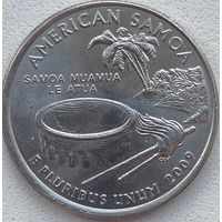США 25 центов (квотер) 2009 г. P. Американское Самоа