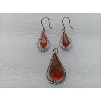 Кулон, серьги