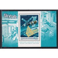 Венгрия, 1973, Космос, СкайЛэб, блок, MNH
