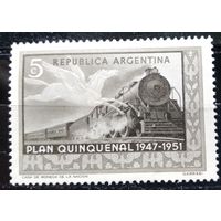 АРГЕНТИНА\148с\ 1951 ПАРОВОЗ ЖД
