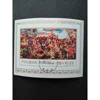 Польша 1983 Блок Mi.93 с маркой "300 лет победы над турками в битве под Веной, под предводительством короля Яна III Собецкого (картины Яна Мотейко)" (гашение с клеем) Mi.2882 каталог 2.50 евро