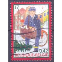Бельгия рисунки почтальон велосипед елка