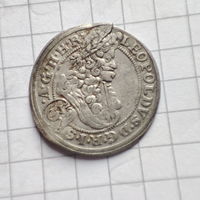 3 крейцера Леопольд 1 1696 год Австрия .Серебро.