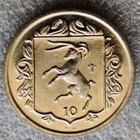 Остров Мэн 10 пенсов  1985 г.