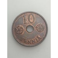 Финляндия 10 пенни 1942  года .