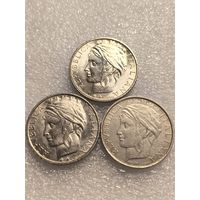 Италия, 100 лир 1993(L), 94, 96 г.г. Одним лотом