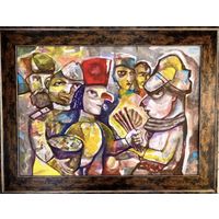 Акулов В.И. "Перемирие", 2019г. Акрил, дерево. Размер 81,5х82,5 см.