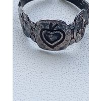 Старинное,серебреное,редкое, колечко 18-19 век, "вера надежда любовь"