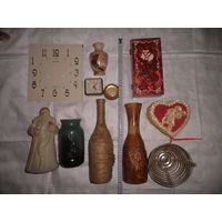 Вазы,Дед Мороз,шкатулки,часы,зеркало и др.предметы из СССР.Сборный лот.С рубля.