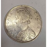 С рубля без мц! 1 рупия 1862 британская Индия ярчайшее серебро!