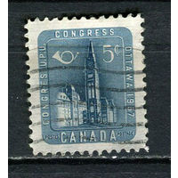 Канада - 1957 - Всемирный почтовый союз 5С - [Mi.318] - 1 марка. Гашеная.  (Лот 13HL)-T2P1