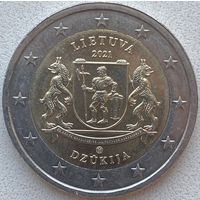 Литва 2 евро 2021 г. Литовские этнографические регионы. Дзукия