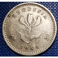 Родезия 6 пенсов 1964 г.