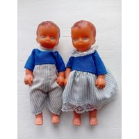 Пупсики. Из 90-х. Миниатюрные куклы. 11 см. Пара одним лотом