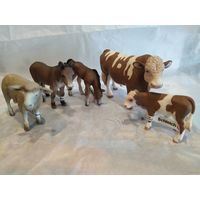 ФИГУРКИ домашних ЖИВОТНЫХ ШЛЯЙХ(ГЕРМАНИЯ)  одним лотом