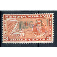 Британские колонии - Ньюфаундленд - 1937г. - коронация короля Георга VI, 3 с - 1 марка - гашёная [Mi 222]. #3-WB-100-A-1