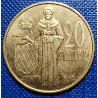 Монако 20 сантимов 1979 г.