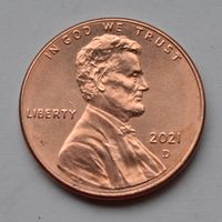 США, 1 цент  2021 г. D