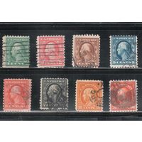 США-1914, (Скотт.424-439), гаш.  , Стандарт, Президенты,Вашингтон, Франклин, перф. 10